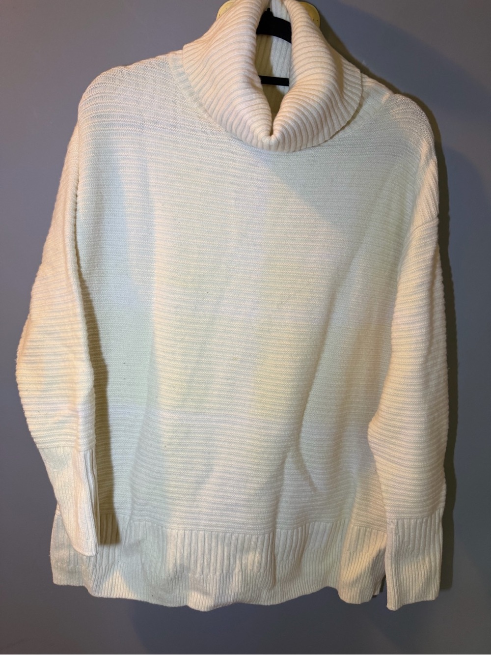 Barbour Cream Turtleneck Sweater - Men's Ribbed Knit
